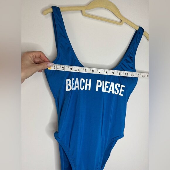 Bikini Lab "Beach Please" One-Piece Swimsuit – Royal Blue – Size M - Picture 10 of 11